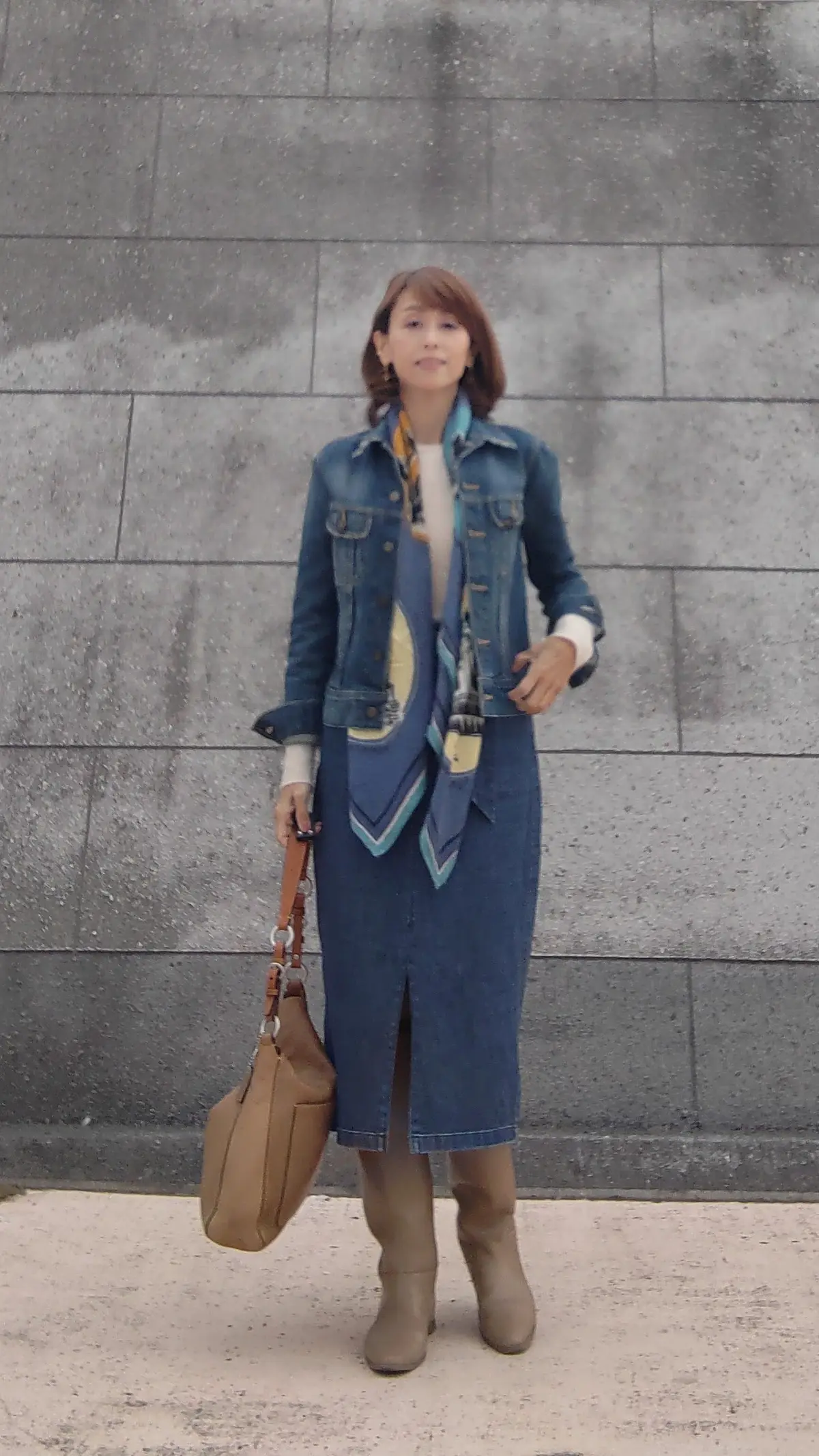 デニムスカートコーデ