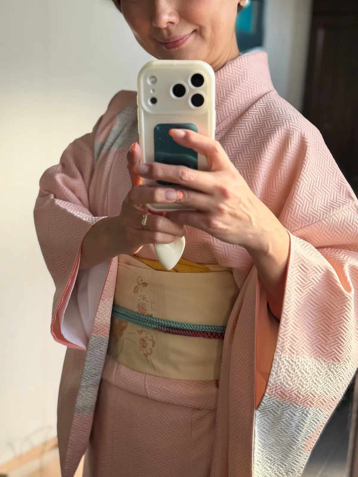 義母から譲り受けた着物で、卒業式へ　着付の画像_1