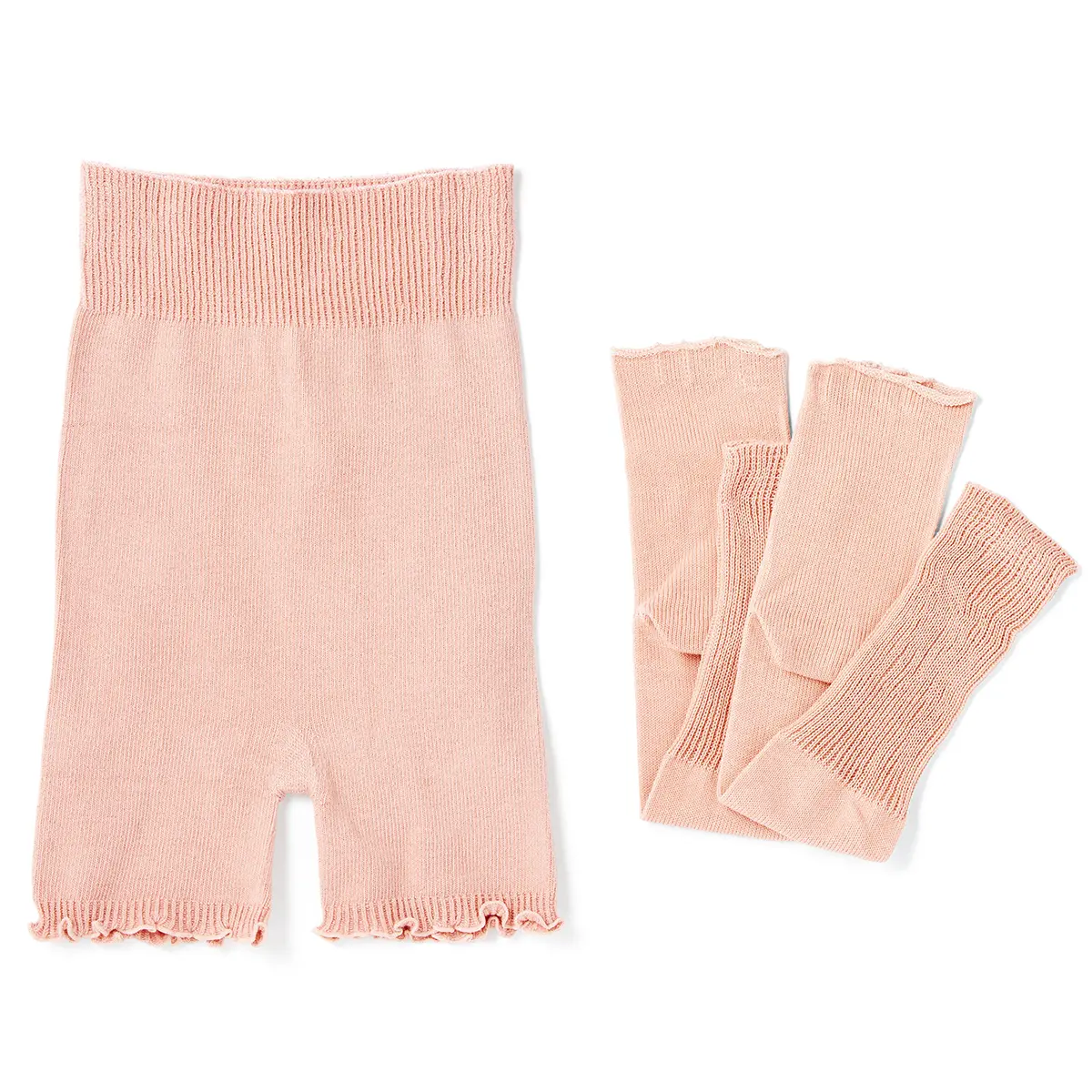 三橋美穂さんおすすめ nelne precious time やわらかフィットの 腹巻き付きナイトパンツ 指先フリーのナイトソックス