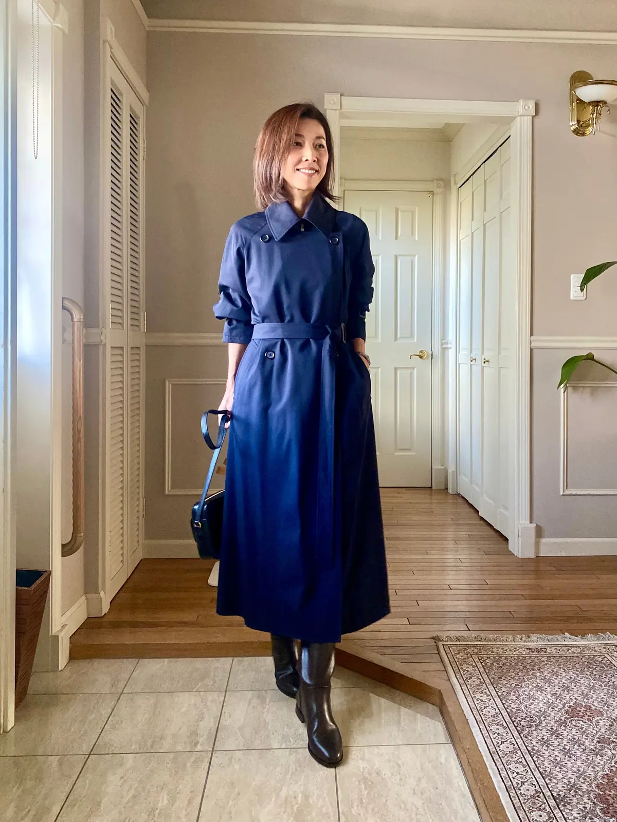 トレンチコート✖️ロングブーツの画像_1