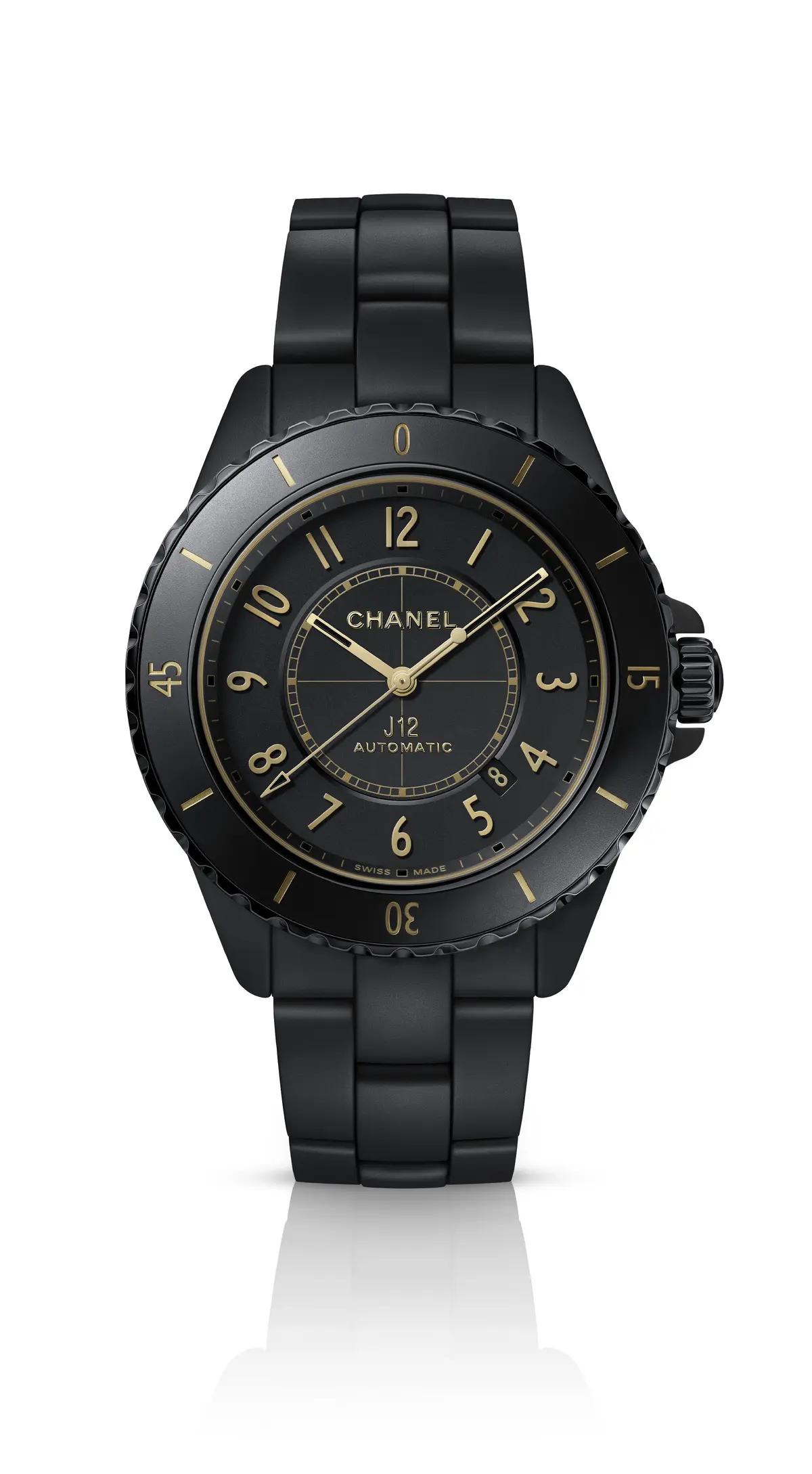 シャネル　「J12」ウォッチ 42mm ブラック×ゴールド