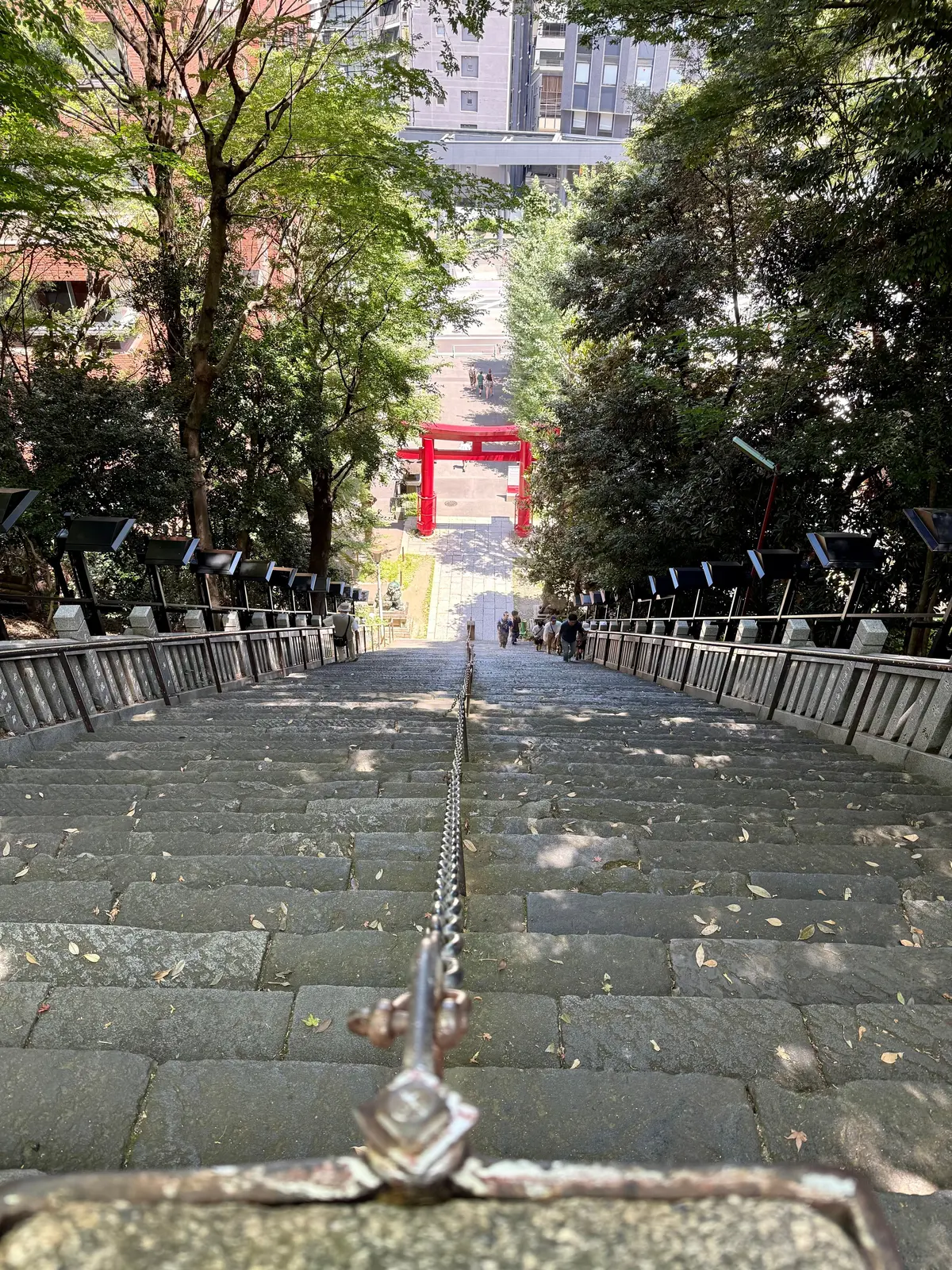 出世の階段を見下ろす