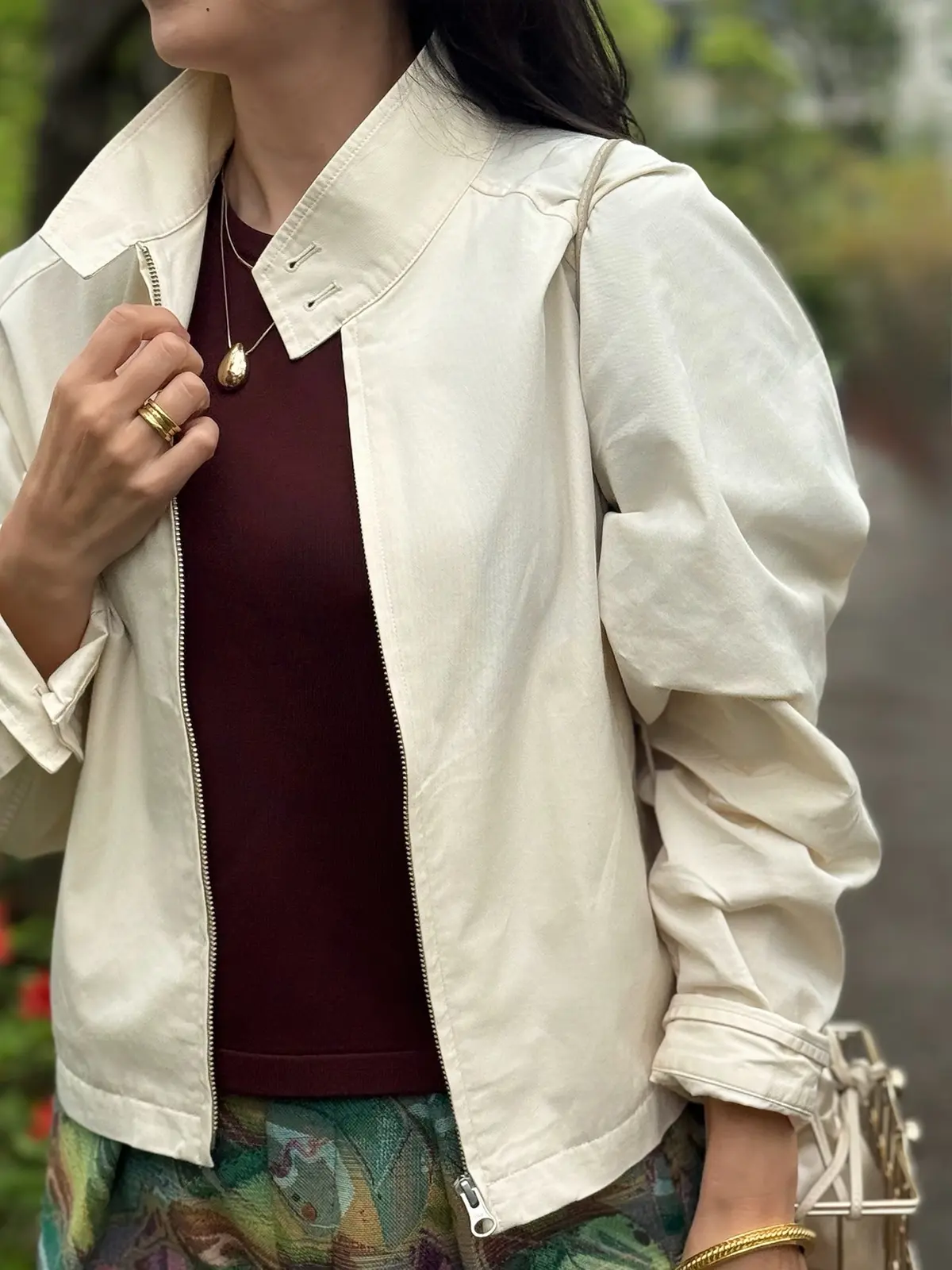 ユニクロUのコットンショートブルゾン