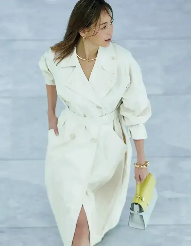 50代　春コート　トレンチコート