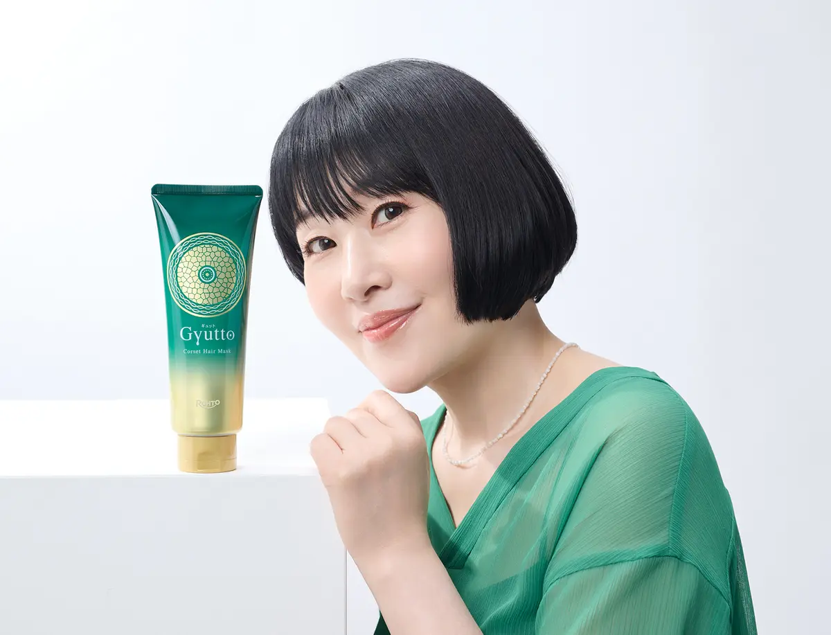 小林さんとヘアマスク「Gyutto（ギュット）」