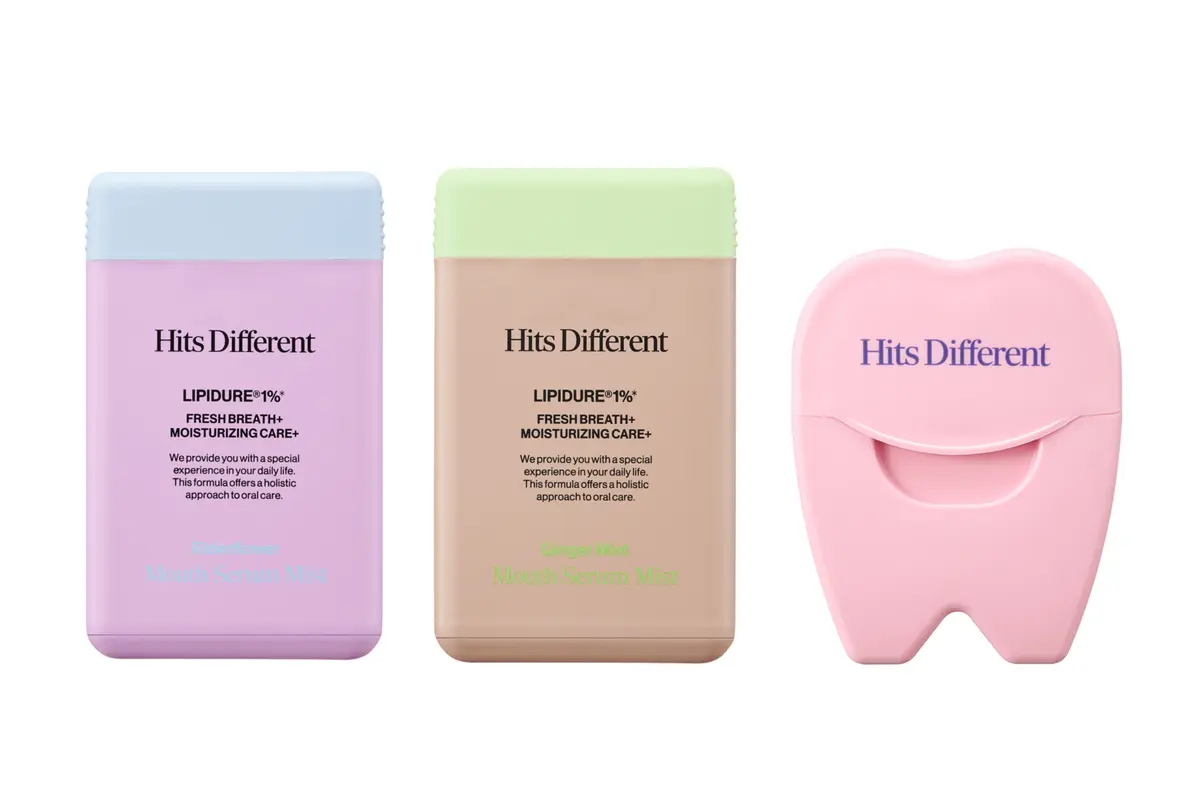 ヒッツディファレント マウスセラム ミスト（全2種 エルダーフラワー・ジンジャーミント）15mL ￥1,320、ヒッツディファレント Wファイバー フロス 50m ￥990／マツモトキヨシ＜2026年9月11日（金）発売＞