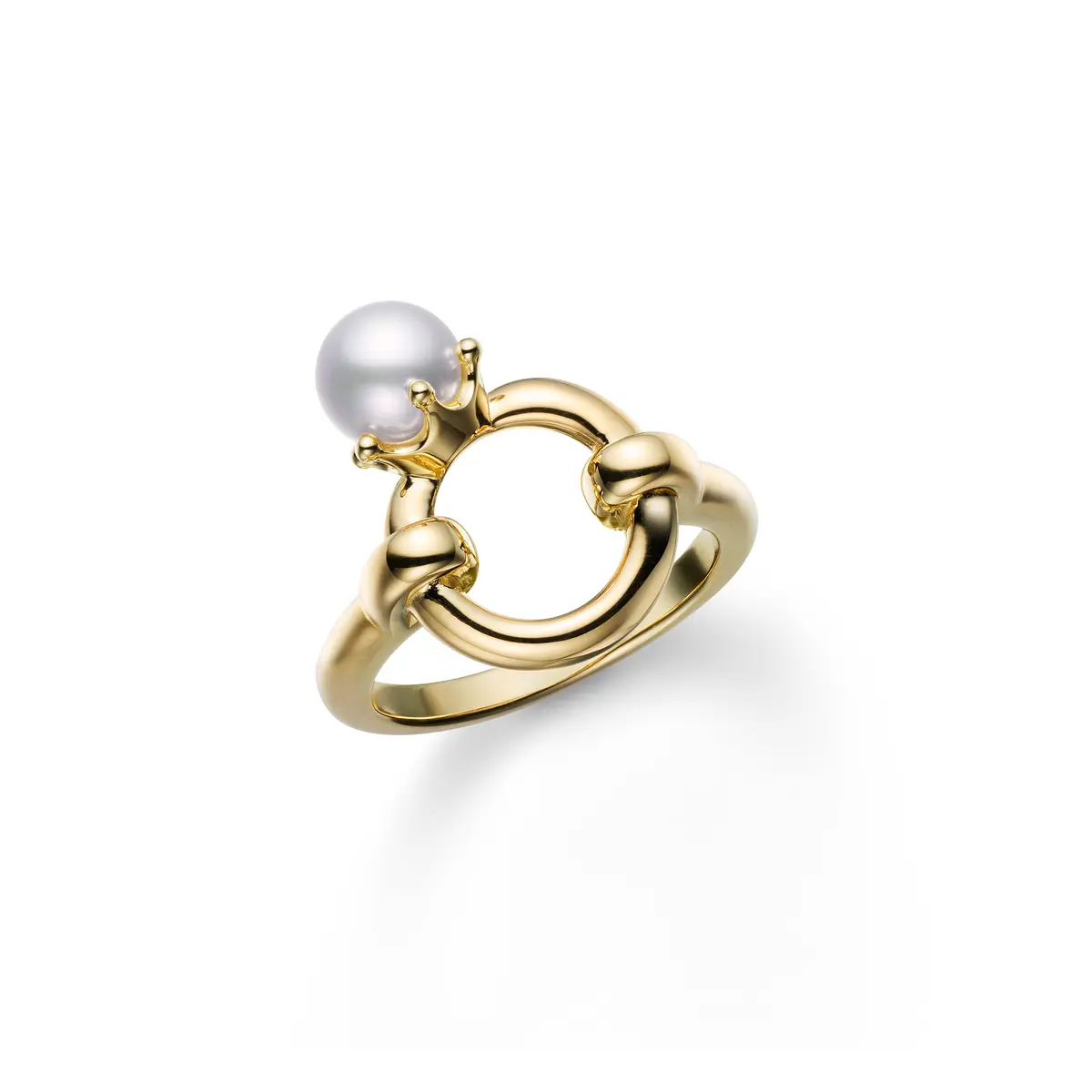 ミキモト　リング　イエローゴールド パール