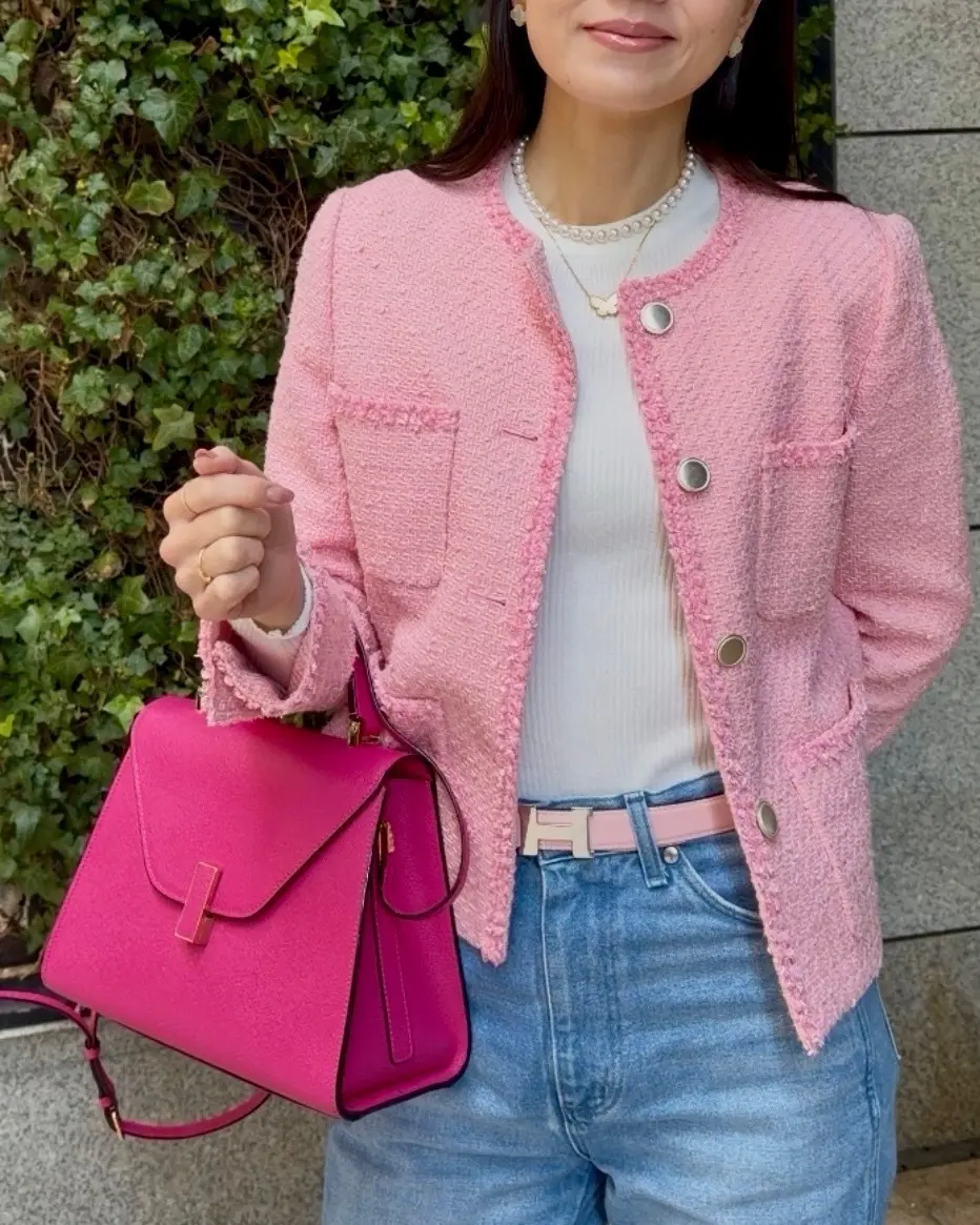 40代の春は【ピンクツイード】で品よく華の画像_3