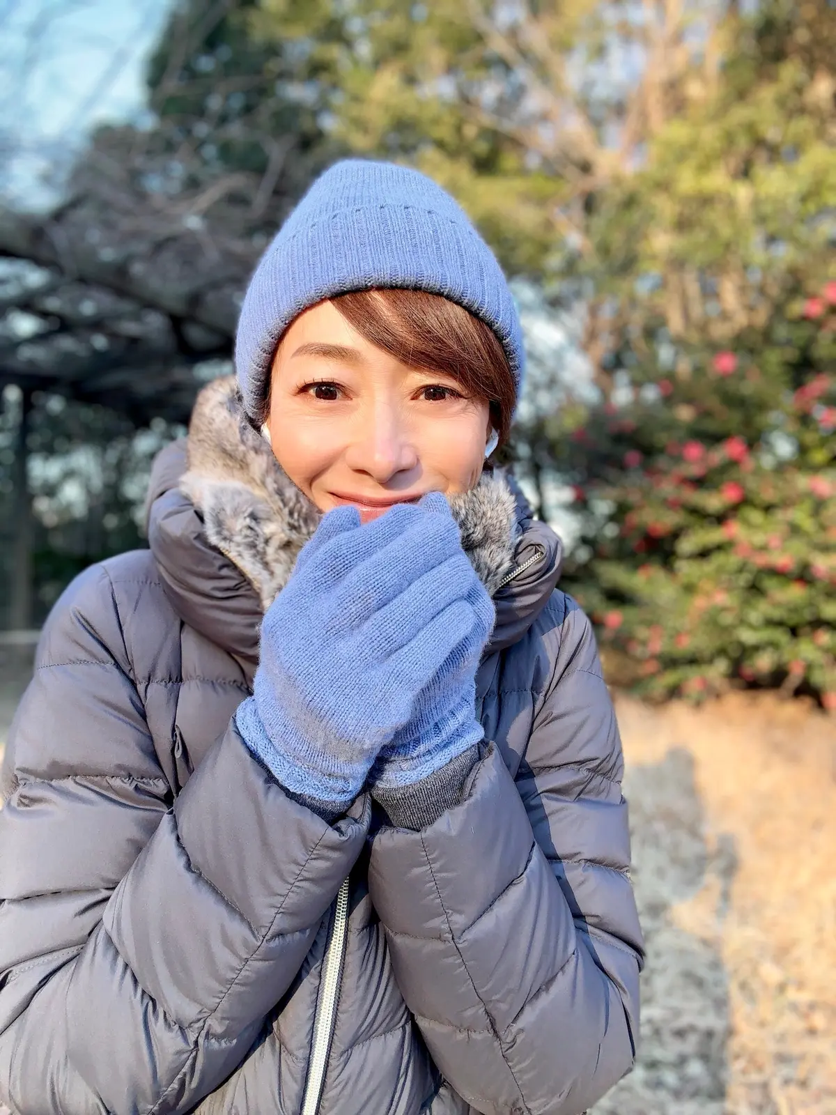 ユニクロのカシミヤ小物が主役！冬のお散歩の画像_9