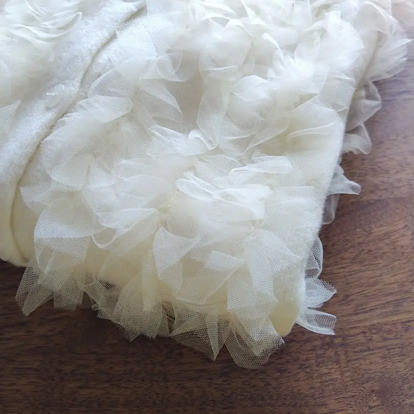 プチプラ　チュールフリルカーディガン