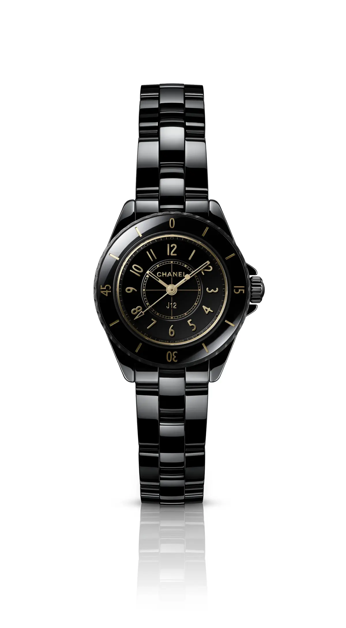 シャネル　「J12」ウォッチ 28mm ブラック×ゴールド