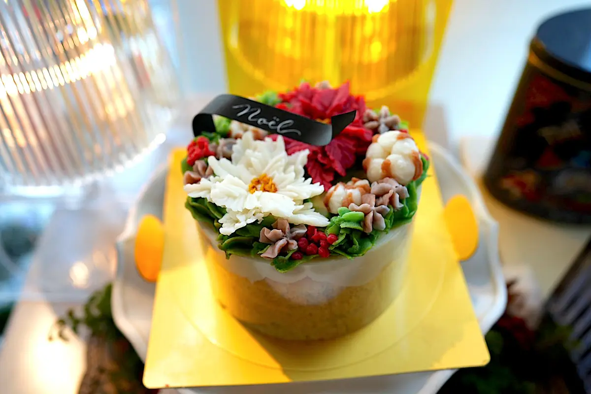 あんフラワーケーキ