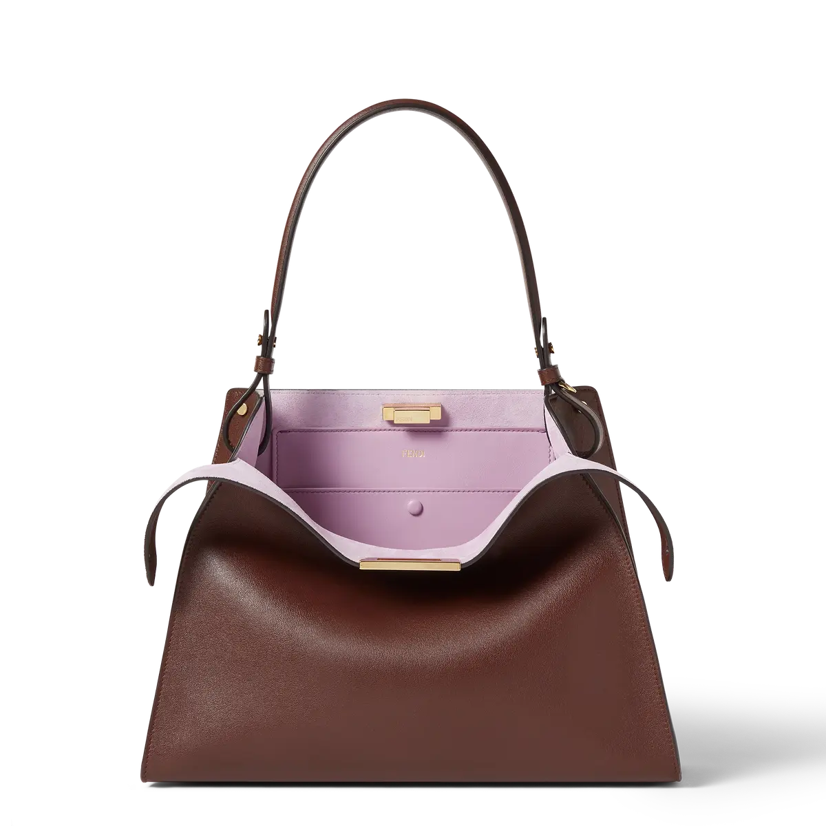 「フェンディ ウェイ」バッグ ミディアムサイズ　ブラウン×ライラック
