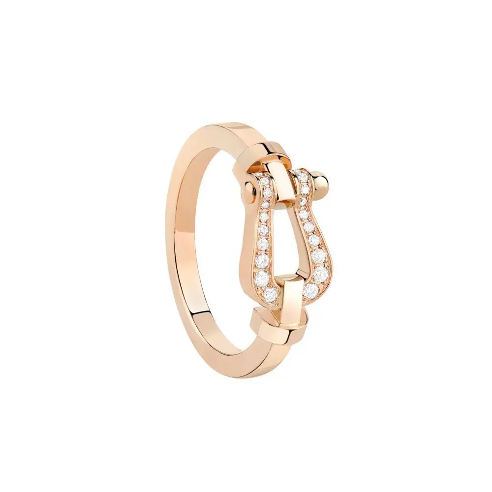 フレッド「フォース 10」リング ピンクゴールド パヴェダイヤモンド
