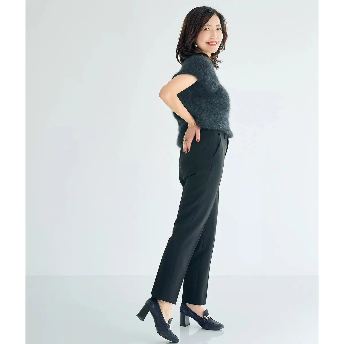 宮原江里子さん （155㎝） Sサイズを着用