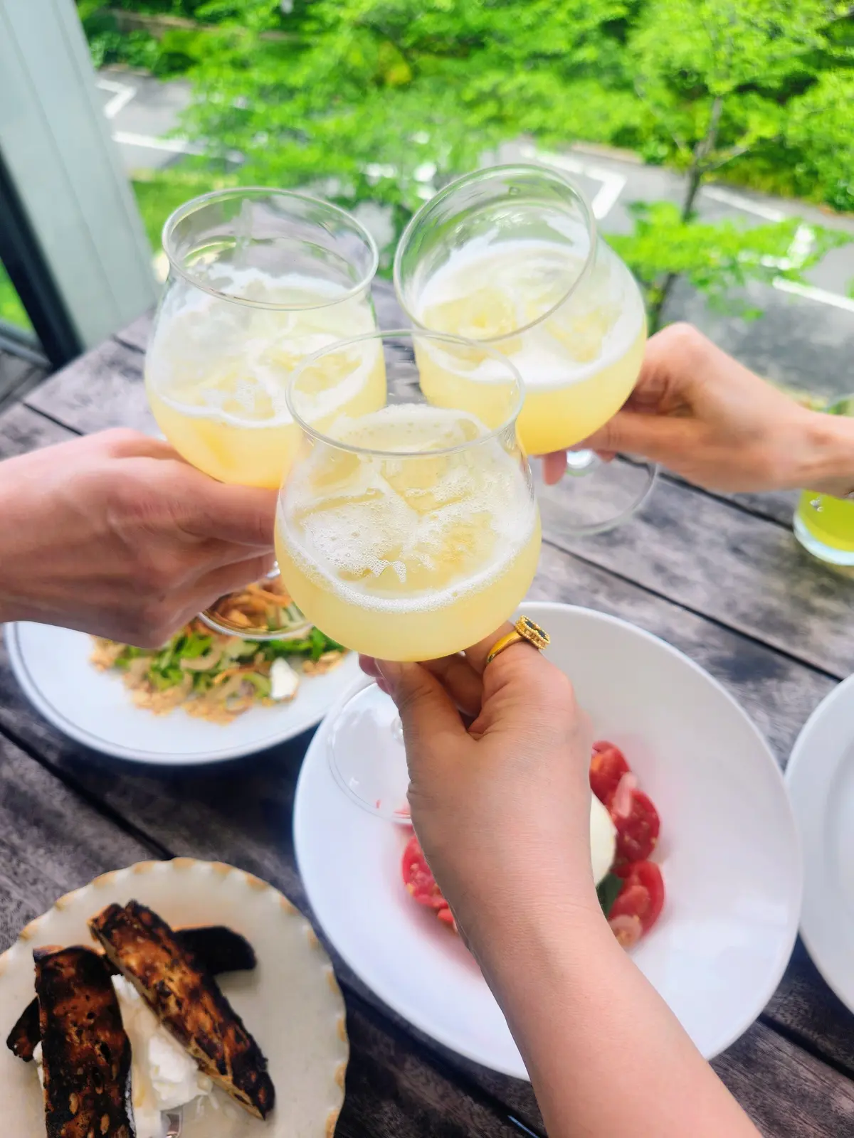 東京ミッドタウン、テラス席、テラスランチ、イタリアン、パスタ、40代ファッション、骨格ストレート、六本木