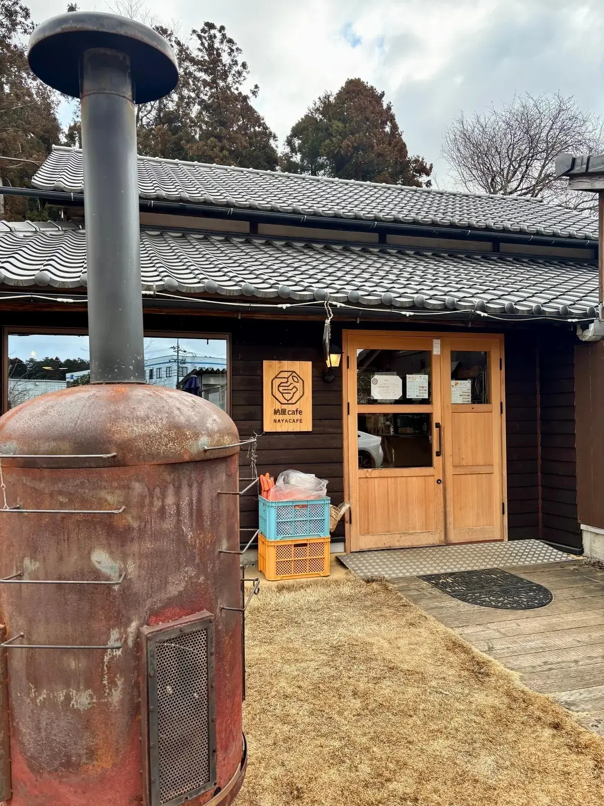 納屋カフェ　外観　茨城県