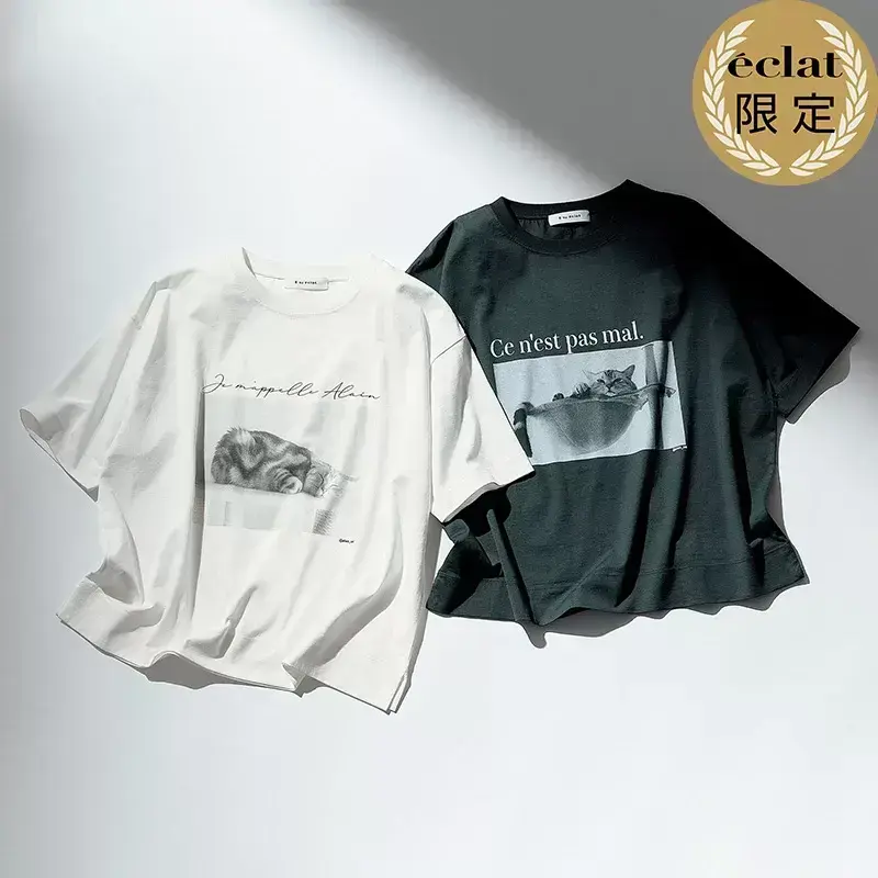 E by eclat Alain CAT Tシャツ