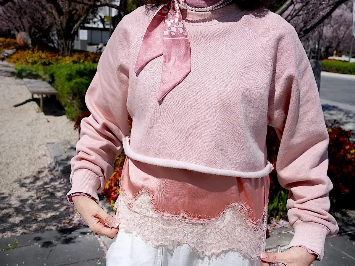 ZARA キャミレース付きスウェット