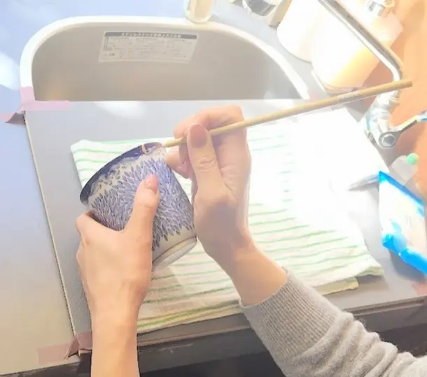 金継ワークショップ　ロールストランドマグカップ