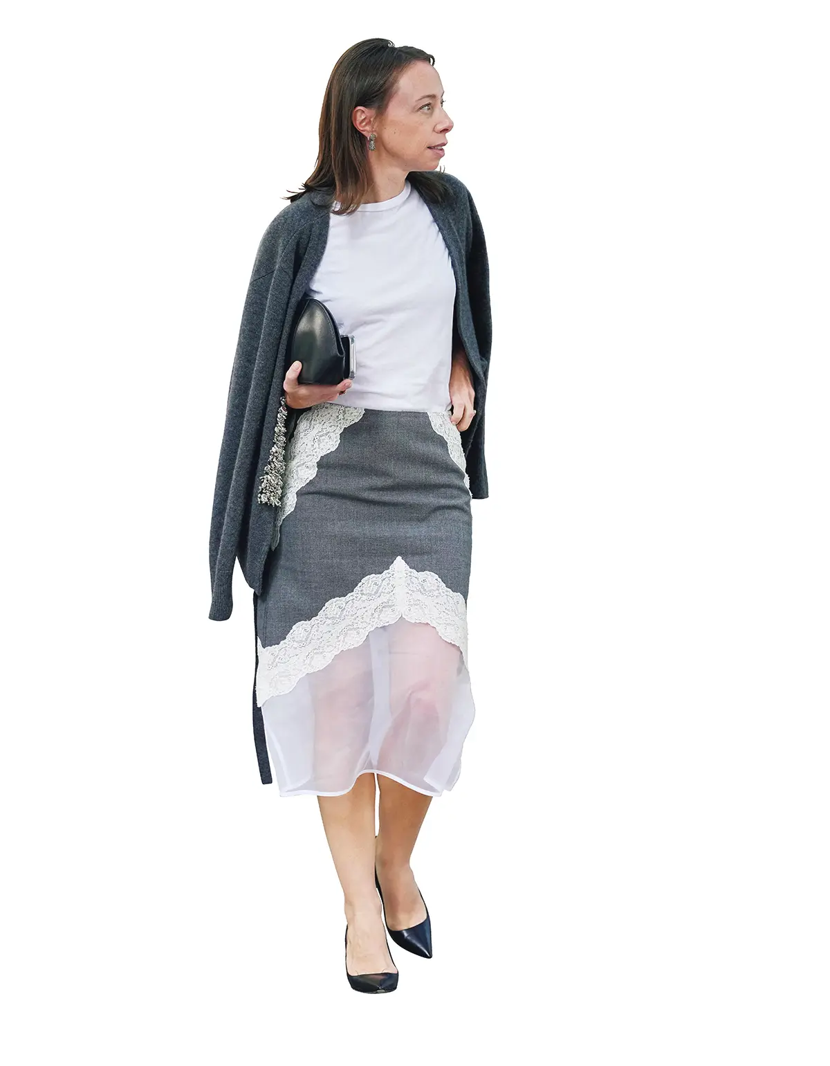 グレーと白の柔らかな対比がエレガント