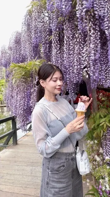 藤の花まつりへ。柔らかな紫色に包まれての画像_6