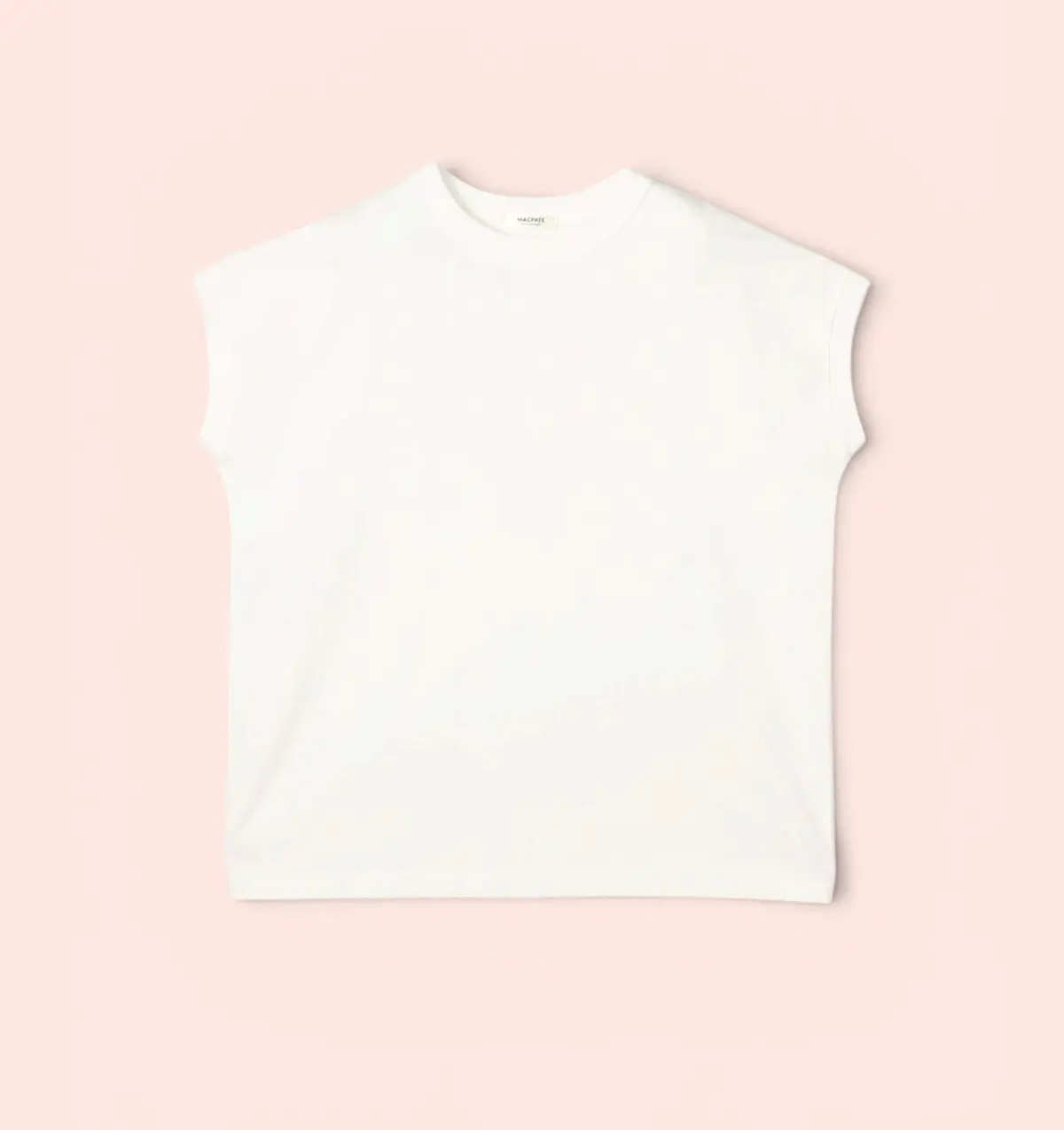 マカフィー　Tシャツ　ジャージーステッチ キャップスリーブプルオーバー 　白　