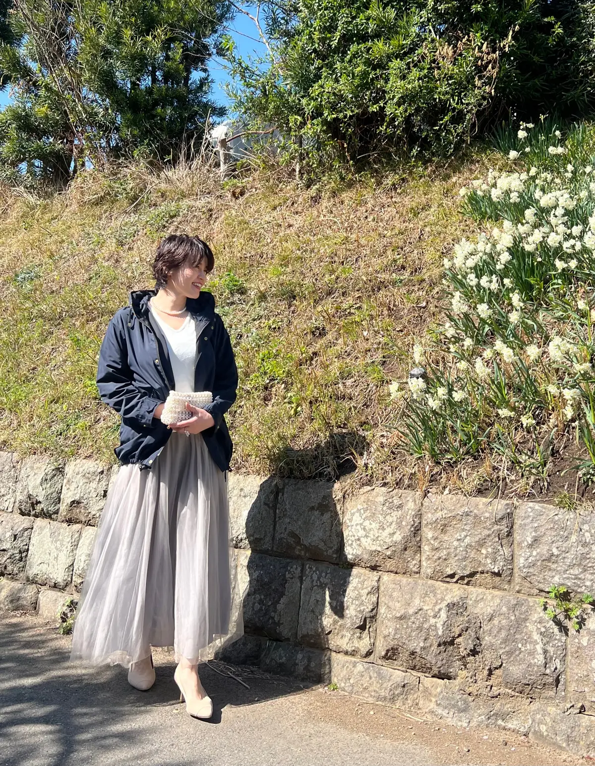 エクラ 華組　水口宜子さん　春コーデ　カジュアルコーデ　50代