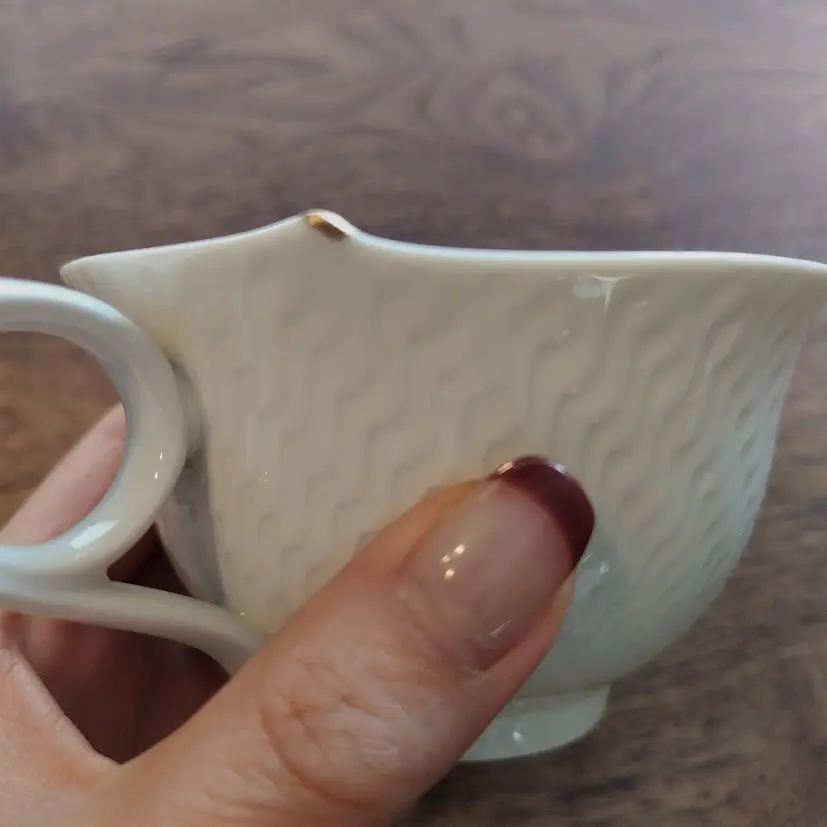 マイセン 波の戯れ ホワイト ティーカップ