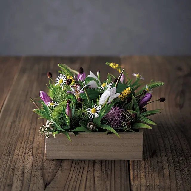 鎌倉 緑青 季節の草花桐箱 小