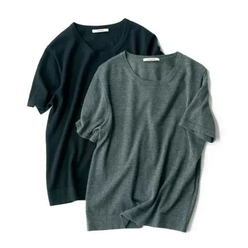 CASSY×eclat カシミヤTシャツ ￥25,000+税