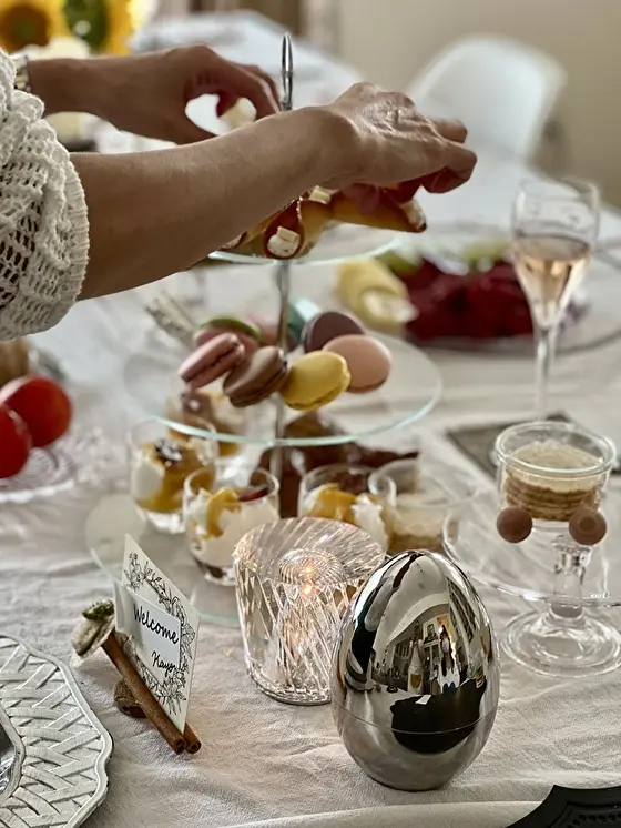 みんなが持ってきてくれたデザート、フルーツなどもいっぱい♡