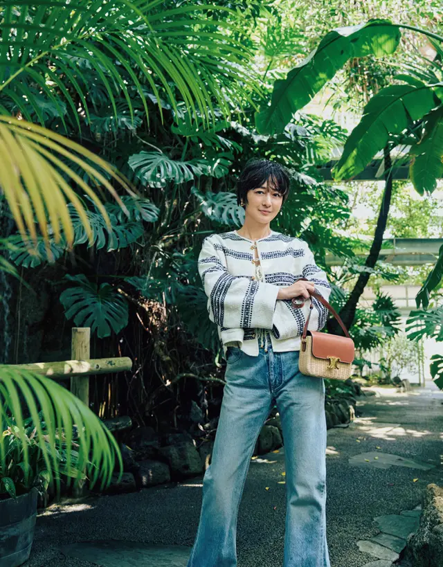 セリーヌのコーディネートの富岡佳子