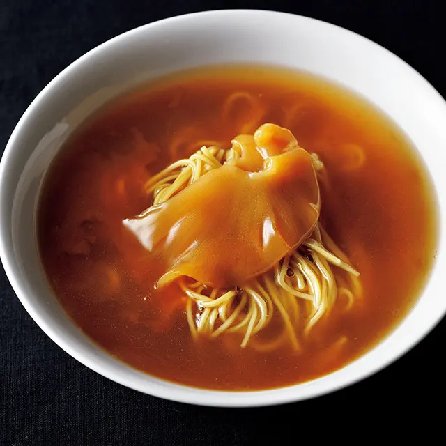 「ふかひれの姿煮入りつゆそば」1食（スープ300g、あん300g、麵120g）￥3,456