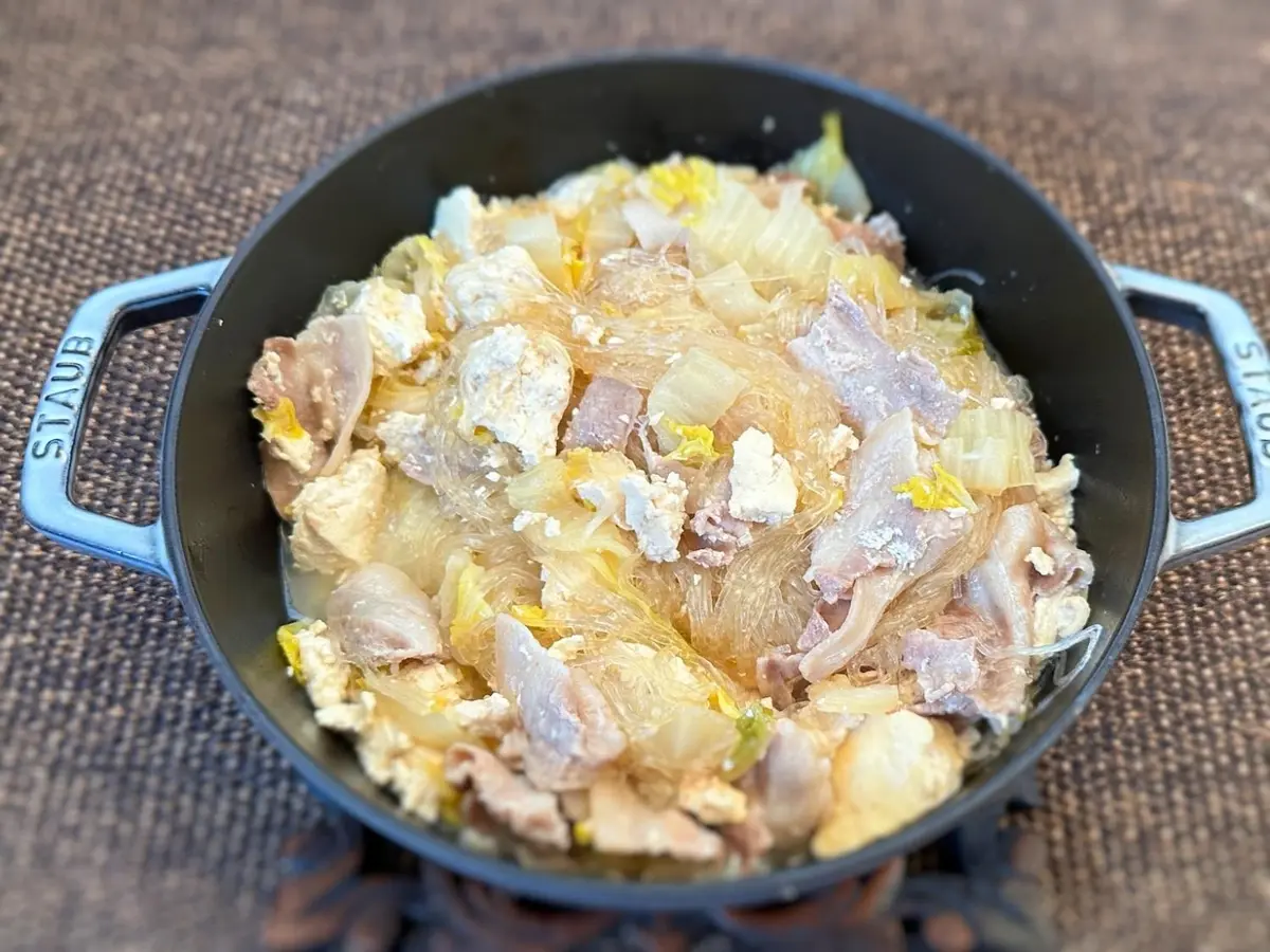 OurAge×Webエクラ　白菜と豆腐、豚のあっさり春雨煮込みレシピ 作り方　出来上がり