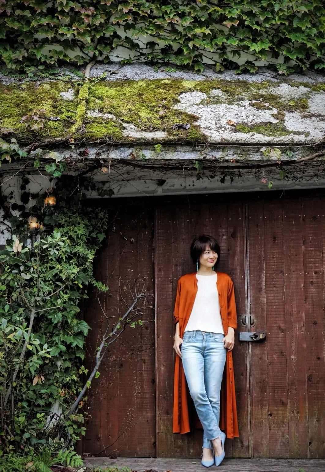 レンガ色ワンピでラクして着映えの画像_3