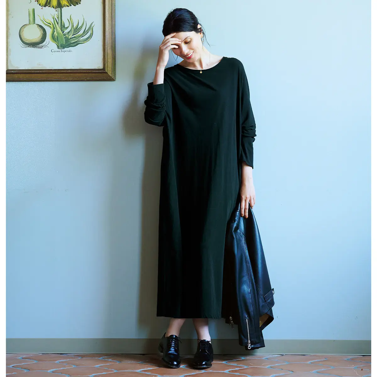 upper hights サイドスリットワンピース