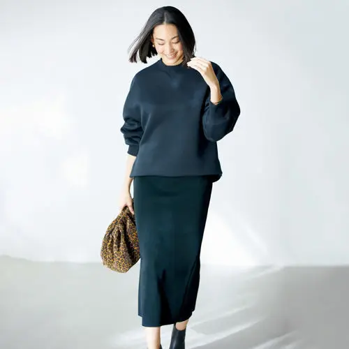 E by éclat 大人スウェット、スリットニットスカート