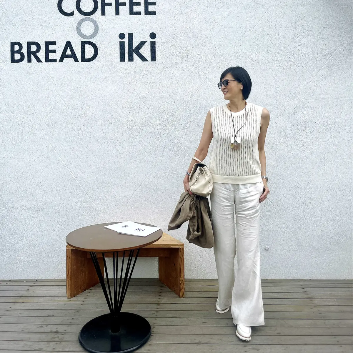 UNIQLOメッシュトップスで初夏コーデの画像_2