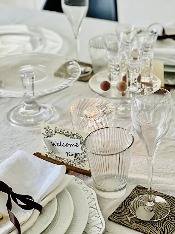 ガラス器を使った涼しげなコーディネートで