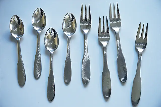 ジョージ ジェンセン のティースプーンとケ ーキフォーク。