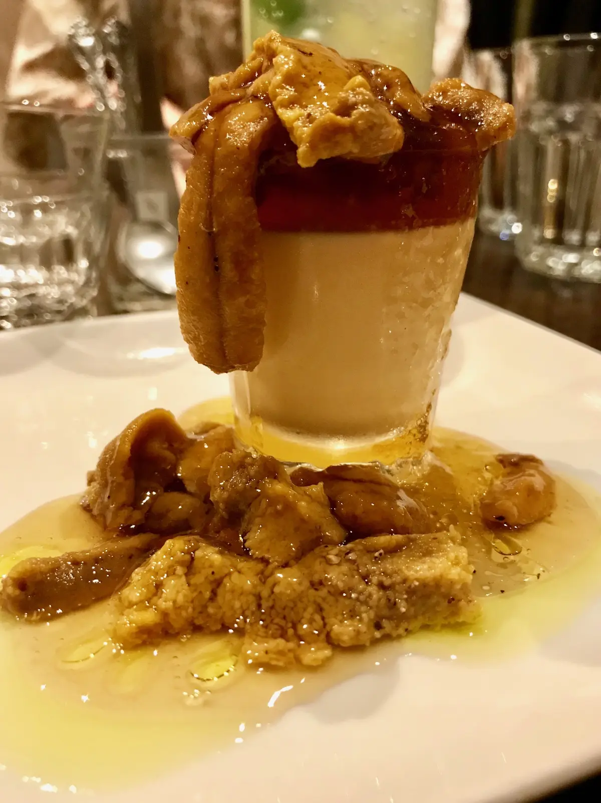 こぼれるウニのブランマンジェ