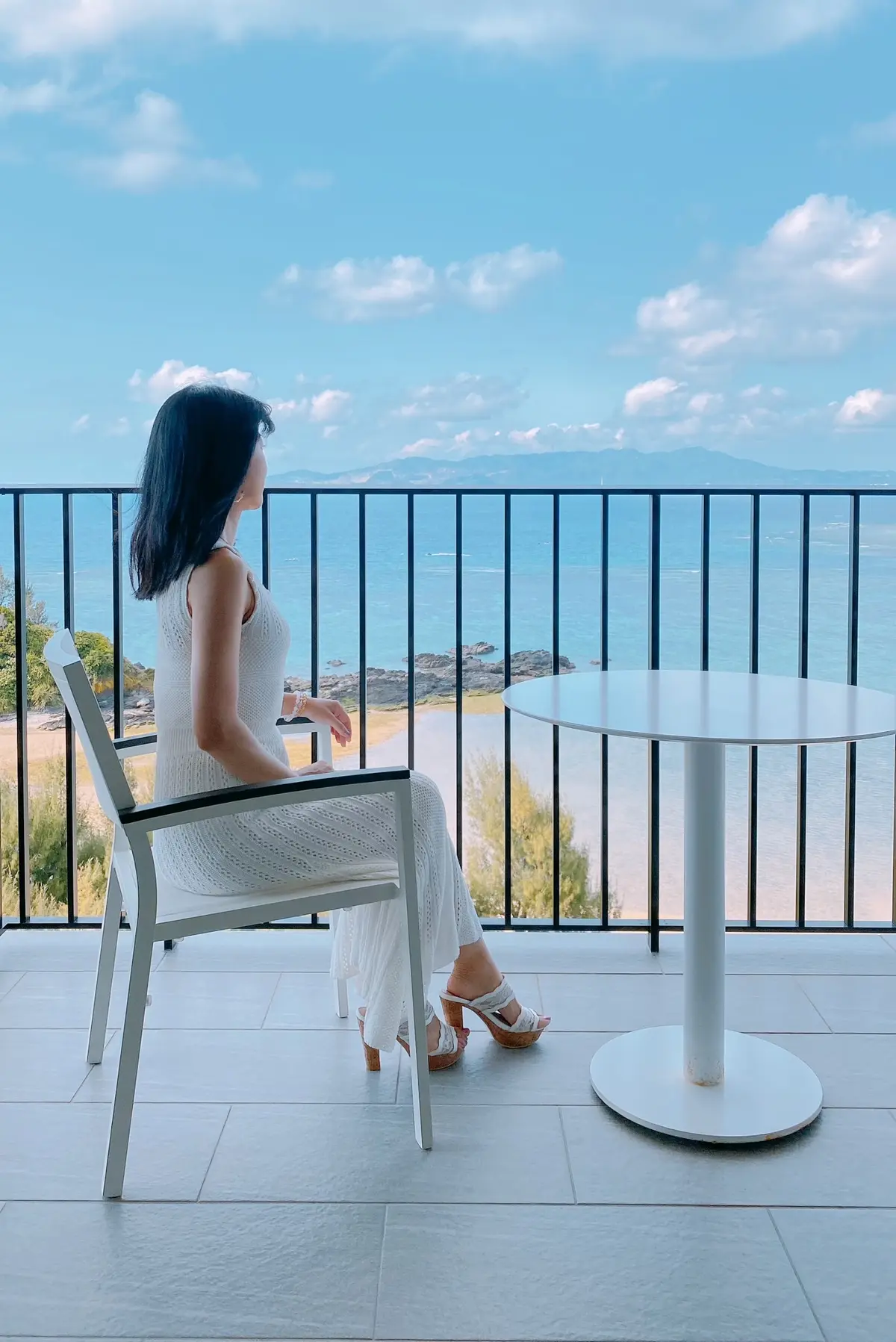 ハレクラニ沖縄のバルコニーからの景色