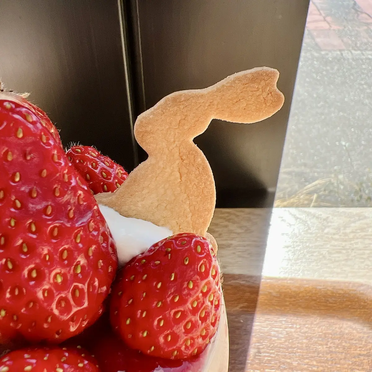 ミガキイチゴのごろごろパフェのうさぎ