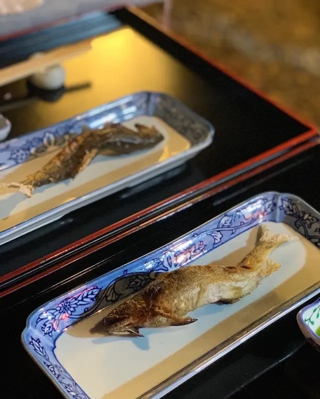 日影茶屋　鮎を食べる夕べ