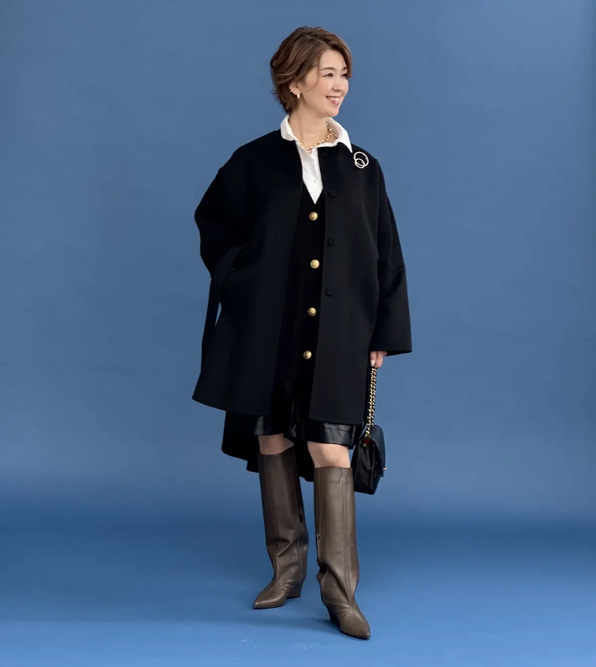 私に珍しいブラックコーデのマイベストスタの画像_1