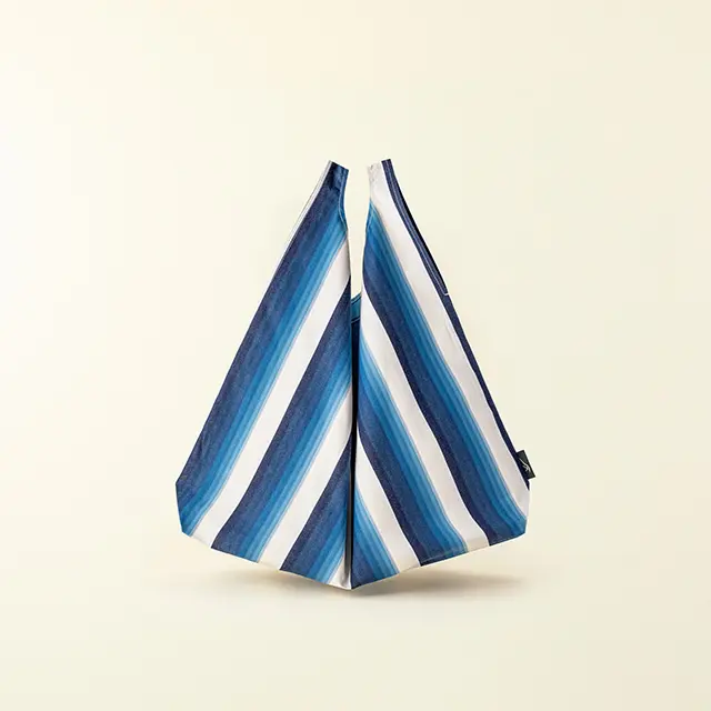 小倉 縞縞 シンプルバッグ (すみだ北斎美術館）