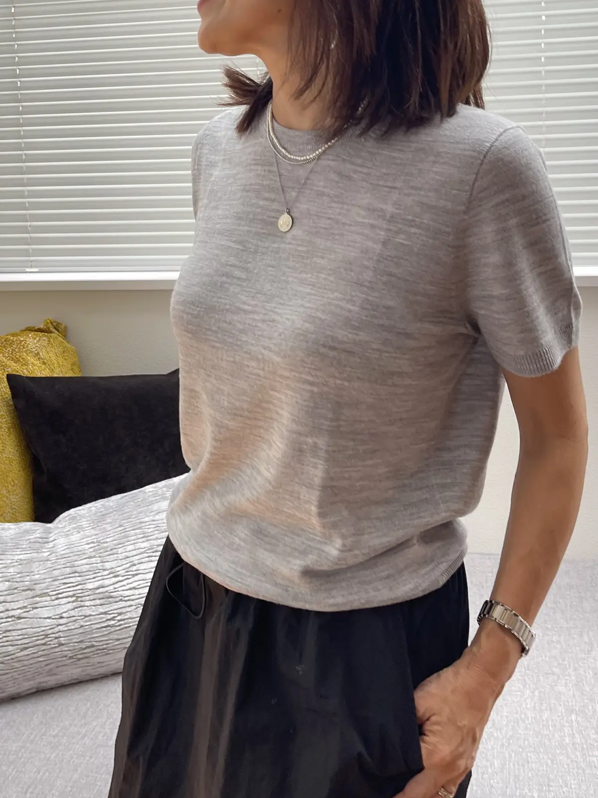 2色買い！UNIQLOの半袖ニットと栗づの画像_3