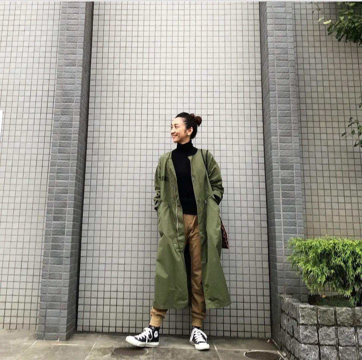 明るめカーキのモッズコートの画像_1