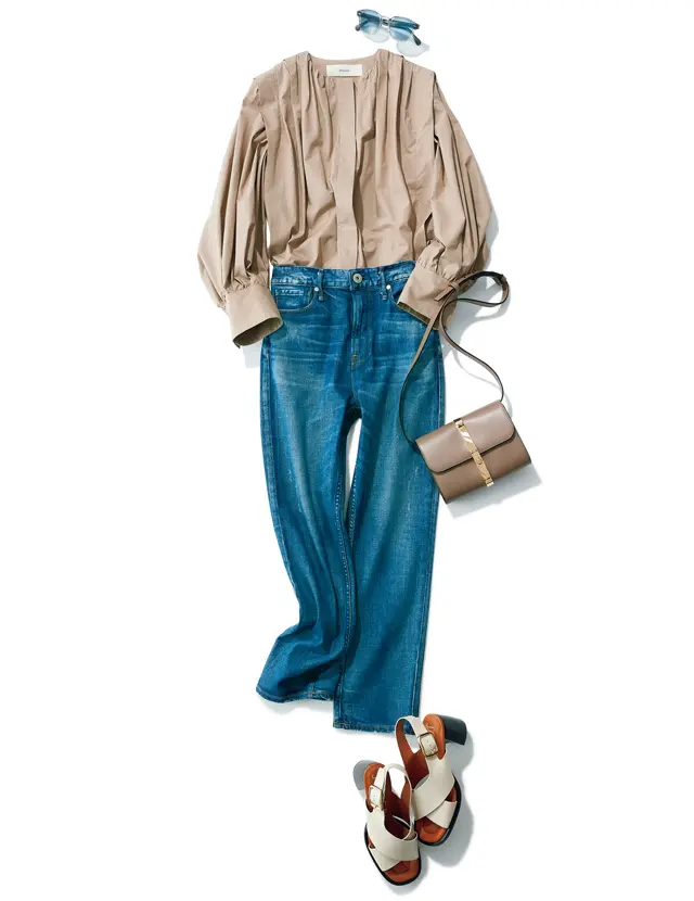 アッパーハイツのデニム「THE EIGHTY’S」を使用したコーデ